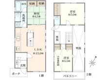 【神奈川県/藤沢市片瀬】藤沢市片瀬二丁目　中古戸建 間取り図