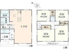 【神奈川県/茅ヶ崎市甘沼】茅ヶ崎市甘沼一戸建 間取り図