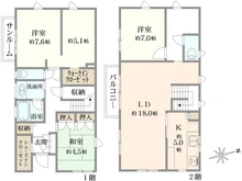 【神奈川県/藤沢市片瀬山】藤沢市片瀬山五丁目戸建 間取り図