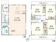【神奈川県/藤沢市辻堂】藤沢市辻堂5丁目 新築戸建 1号棟/全2棟 間取り図
