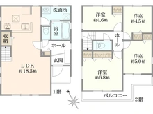 【神奈川県/藤沢市本藤沢】藤沢市本藤沢三丁目新築戸建　2号棟 間取り図