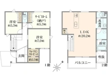 【神奈川県/藤沢市鵠沼松が岡】藤沢市松が岡2丁目　新築戸建A棟　全3区画 間取り図