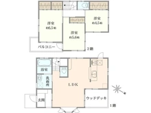 【神奈川県/藤沢市辻堂新町】藤沢市辻堂新町1丁目 中古一戸建て 間取り図