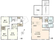 【神奈川県/茅ヶ崎市平和町】茅ヶ崎市平和町1期2号棟 間取り図