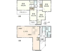 【神奈川県/茅ヶ崎市高田】茅ヶ崎市高田2期2号棟 間取り図