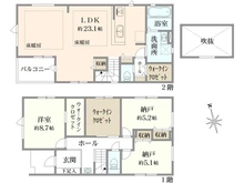 【神奈川県/茅ヶ崎市旭が丘】茅ヶ崎市旭が丘4期1号棟 間取り図