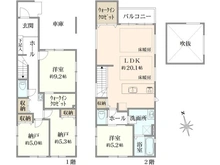 【神奈川県/茅ヶ崎市旭が丘】茅ヶ崎市旭が丘5期1号棟 間取り図