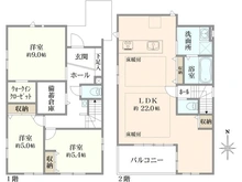 【神奈川県/藤沢市本藤沢】藤沢市本藤沢3期1号棟 間取り図
