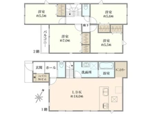 【神奈川県/藤沢市辻堂太平台】藤沢市辻堂太平台2丁目　新築戸建 3号棟/全3棟 間取り図