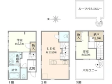【神奈川県/茅ヶ崎市中海岸】茅ケ崎市中海岸3丁目　中古戸建 間取り図