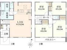 【神奈川県/藤沢市西富】藤沢市西富2丁目　新築戸建　2号棟 間取り図