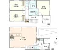 【神奈川県/藤沢市みその台】藤沢市みその台新築戸建て　A号棟/全2棟 間取り図