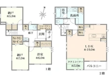 【神奈川県/茅ヶ崎市矢畑】茅ヶ崎市矢畑 新築戸建 B棟/全2棟 間取り図