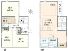【神奈川県/藤沢市辻堂太平台】藤沢市辻堂大平台4期 1号棟 間取り図