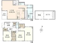 【神奈川県/茅ヶ崎市菱沼海岸】茅ヶ崎市菱沼海岸全3棟 1号棟 間取り図