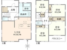 【神奈川県/藤沢市羽鳥】藤沢市羽鳥3丁目 全3棟 2号棟 間取り図