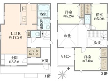 【神奈川県/藤沢市辻堂東海岸】藤沢市辻堂東海岸0115全6棟 6号棟 間取り図