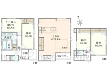 【東京都/中野区南台】中野区南台4丁目　新築戸建て　B棟 間取り図