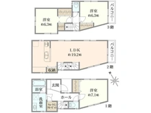 【東京都/中野区南台】中野区南台5丁目　中古戸建 間取り図