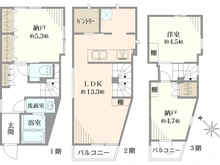 【東京都/新宿区住吉町】新宿区住吉町　中古戸建 間取り図