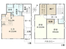 【東京都/新宿区北新宿】新宿区北新宿1丁目　戸建て 間取り図