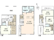 【東京都/中野区江古田】中野区江古田一丁目　新築戸建 間取り図