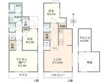 【東京都/中野区鷺宮】中野区鷺宮4丁目　戸建 間取り図