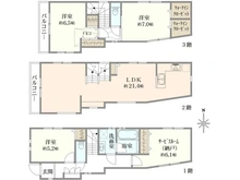【東京都/中野区沼袋】中野区沼袋1丁目戸建 間取り図