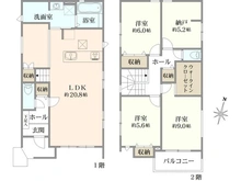 【東京都/練馬区下石神井】練馬区下石神井2丁目　2号棟 間取り図