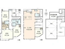 【東京都/中野区若宮】中野区若宮二丁目 中古戸建 間取り図