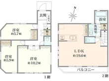 【東京都/中野区白鷺】鷺宮3丁目　新築戸建 間取り図