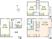 【東京都/新宿区大久保】新宿区大久保2丁目戸建 間取り図