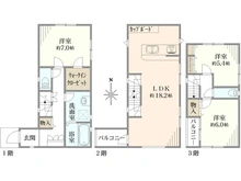 【東京都/新宿区西落合】新宿区西落合1丁目　戸建 間取り図