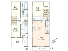 【東京都/練馬区平和台】練馬区平和台新築戸建て2号棟 間取り図
