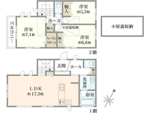 【東京都/西東京市緑町】西東京市緑町2丁目戸建 間取り図