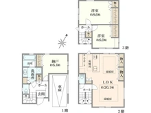 【東京都/大田区東雪谷】大田区東雪谷2丁目 新築戸建 3号棟 間取り図