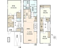 【東京都/大田区東雪谷】大田区東雪谷2丁目 新築戸建 2号棟 間取り図