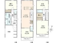 【東京都/板橋区弥生町】板橋区弥生町　戸建て 間取り図