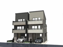 【東京都/板橋区東山町】板橋区東山町 B号棟 完成予想図：図面を基に描き起したもので、実際とは多少異なる場合があります。全二棟/右側