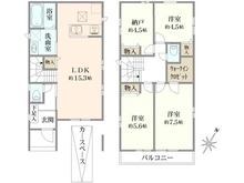 【東京都/葛飾区細田】葛飾区細田4丁目 新築戸建て I号棟 間取り図