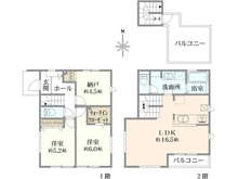 【東京都/練馬区下石神井】練馬区下石神井3丁目　8号棟 間取り図