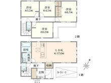 【東京都/葛飾区東水元】葛飾区東水元5丁目 新築戸建て 1号棟 間取り図