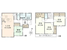 【東京都/練馬区西大泉】練馬区西大泉4丁目 新築戸建て 2号棟 間取り図