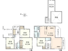 【東京都/杉並区上井草】杉並区上井草4丁目　新築戸建て 間取り図