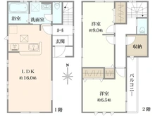 【東京都/練馬区関町北】練馬区関町北　新築戸建 間取り図