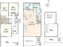 【東京都/中野区上鷺宮】中野区上鷺宮3丁目4期　1号棟 間取り図