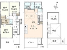【東京都/中野区上鷺宮】中野区上鷺宮3丁目4期　5号棟 間取り図