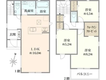 【東京都/練馬区関町東】練馬区関町東1丁目　新築戸建 間取り図