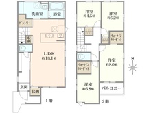 【東京都/練馬区高松】練馬区高松6丁目13期　1号棟 間取り図