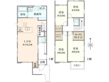 【東京都/練馬区高松】練馬区高松6丁目13期　2号棟 間取り図
